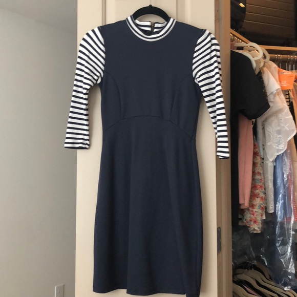 Striped Sleeve Dress - Picture 1 of 2